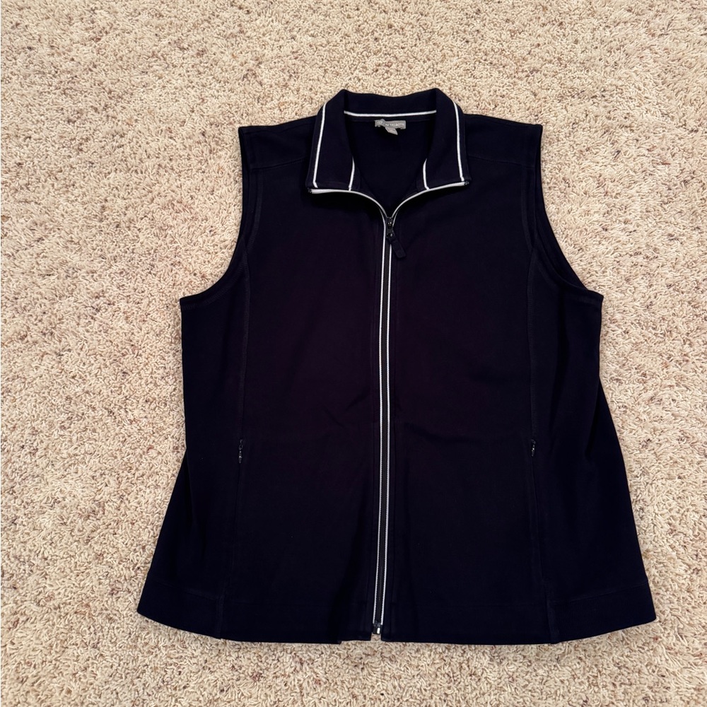 T by Talbots Navy Knit Vest